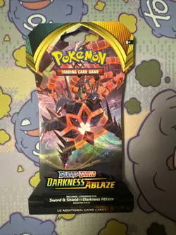 Pokemon TCG Sword & Shield Darkness Ablaze Sleeved Booster Pack - 10 Cards | NEW 820650807121 - Image 1