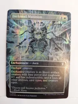 MTG - Darksteel Mutation - FOIL BORDERLESS - Enchantment Aura - CMM #623 - UC - Image 1