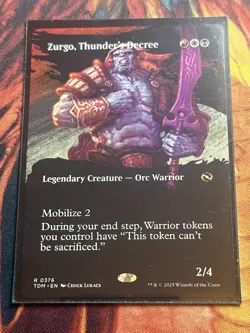 Zurgo, Thunder's Decree - Borderless Tarkir: Dragonstorm MTG - Image 1
