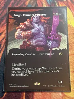 Zurgo, Thunder's Decree - Borderless Tarkir: Dragonstorm MTG - Image 3