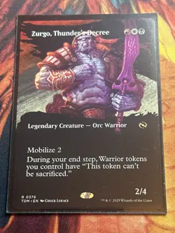 Zurgo, Thunder's Decree - Borderless Tarkir: Dragonstorm MTG - Image 4