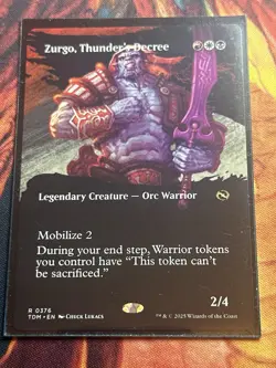 Zurgo, Thunder's Decree - Borderless Tarkir: Dragonstorm MTG - Image 5