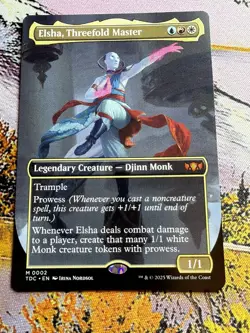 Elsha, Threefold Master - Extended Art - Tarkir Dragonstorm - TDC M 0002 - Image 2