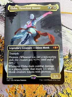 Elsha, Threefold Master - Extended Art - Tarkir Dragonstorm - TDC M 0002 - Image 4