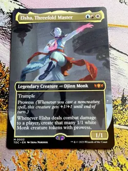 Elsha, Threefold Master - Extended Art - Tarkir Dragonstorm - TDC M 0002 - Image 5