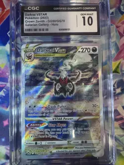 🌙 Pokemon Darkrai VSTAR - GG50/GG70 - Crown Zenith CGC 10 ( Gem Mint) - Image 1