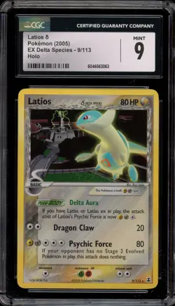 Pokemon Latios EX Delta Species Holo Rare #9 CGC 9 Mint - Image 1