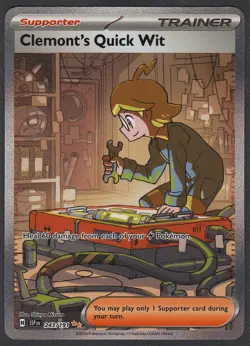 Clemont's Quick Wit 243/191 Special Illustration Rare Surging Sparks Pokemon NM - Image 1