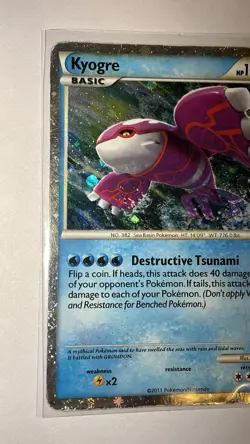 Pokemon TCG Kyogre Call of Legends SL6 Holo Rare DMG - Image 2
