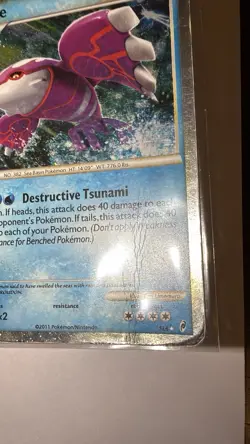 Pokemon TCG Kyogre Call of Legends SL6 Holo Rare DMG - Image 3