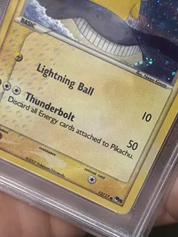 Pokemon TCG Pikachu P5 Holo Inverted Back Error 12/17 PSA 7! Holo Bleed 🩸 🩸 - Image 4