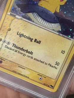 Pokemon TCG Pikachu P5 Holo Inverted Back Error 12/17 PSA 7! Holo Bleed 🩸 🩸 - Image 5