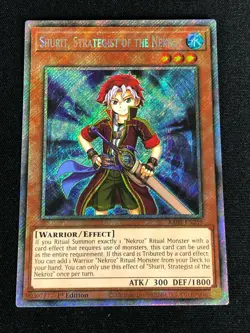 YUGIOH SHURIT STRATEGIST OF THE NEKROZ RA03-EN259 1ST PLATINUM SECRET - Image 1