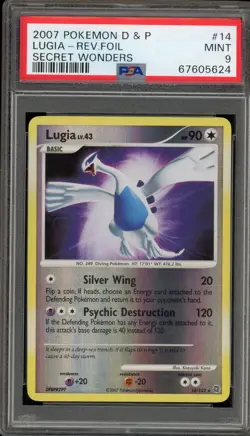 Pokemon Lugia Secret Wonders Reverse Holo Rare #14 PSA 9 Mint - Image 1