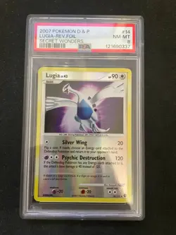 Pokemon Lugia 14/132 D&P Secret Wonders Reverse Holo Rare PSA 8 NM MT - Image 1