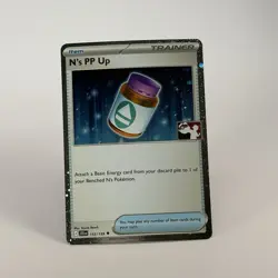 N's PP Up Holo Pokemon Prize Pack Series 7 Promo Pokemon Card NM Play Stamp - Image 1