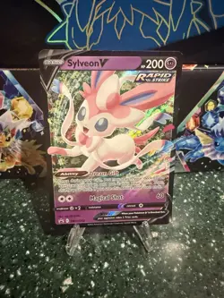 Sylveon V SWSH202 Black Star Promo Full Art Pokemon TCG Card NM - Image 1