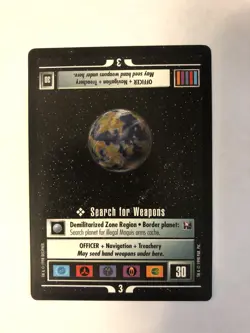 Star Trek CCG 1E Missions Search For Weapons Premium Card Starter Deck II - Image 1