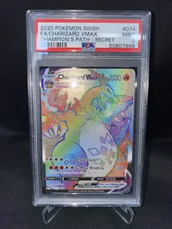 Pokemon Champions Path Secret Rainbow Rare Charizard V Max Card *MINT PSA 9* - Image 1