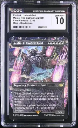Graded CGC 10 Zodiark Umbral God Borderless Fantasy FIN MTG - Image 1