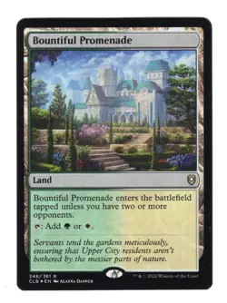 MTG Bountiful Promenade - Battle for Baldur's Gate 348 Rare Foil NM English - Image 1