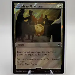 MTG Universes Beyond: Doctor Who Swords to Plowshares Surge Foil 0803 NM - Image 1