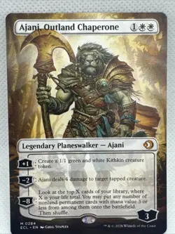 MTG - NM - Ajani, Outland Chaperone (Borderless) Lorwyn Eclipsed Regular - Image 1