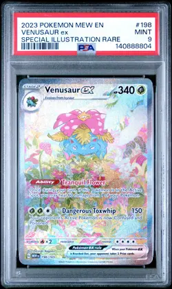 2023 Pokemon Mew EN-151 Venusaur EX Special Illustration Rare PSA 9 #198 - Image 1
