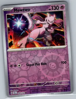 Mewtwo 059/142 Reverse Holo SV07: Stellar Crown - Pokemon Card - NM - Image 1
