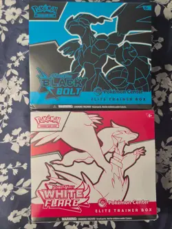 Black Bolt and White Flare Pokemon Center PC ETB Elite Trainer Box Sealed TCG - Image 1