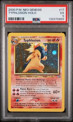 2000 POKEMON NEO GENESIS #17 TYPHLOSION-HOLO PSA 5 - Image 1
