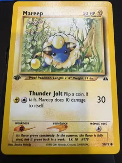 Pokemon Mareep Common 1st Edition Neo Discovery 58/75 NM - Image 1