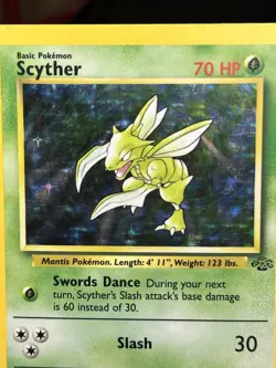 Pokemon TCG Scyther Jungle 10/64 Holo Unlimited Holo Rare - Image 2