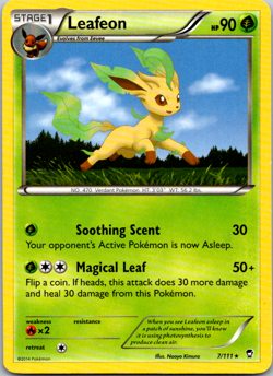 Leafeon 7/111 Rare XY - Furious Fists Pokemon TCG - Image 1