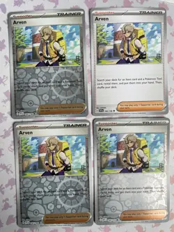 Pokemon TCG - Arven - 166/198 - Scarlet & Violet Base - Trainer Playset (x4) - Image 1