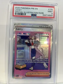 LACEY SPECIAL ILLUSTRATION Pokemon PRISMATIC EVOLUTIONS ENGLISH 175/131 PSA 9! - Image 2