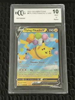 2021 Pokemon Celebrations - Flying Pikachu V #006/025 Ultra Rare-BECKETT BCCG 10 - Image 1