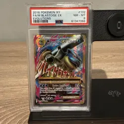 2016 POKEMON XY EVOLUTIONS FA M BLASTOISE EX #102 EVOLUTIONS PSA 8 NM-MT - Image 1