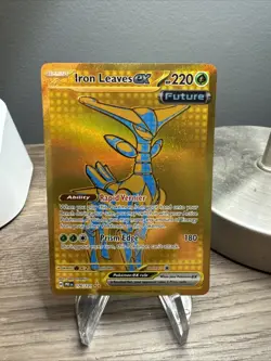 Pokemon TCG Prismatic Evolutions-Iron Leaves EX Hyper Rare Gold Card 176/131 - Image 1