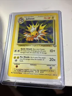 1999 Pokemon Jolteon Holo Rare Jungle Set 4/64 WOTC Vintage TCG Card - Image 1