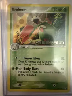 Breloom 22/106 EX Emerald Stamped Reverse Holo Pokemon Card 2005 Gold Stamp - Image 1