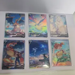 Lot of 6 Custom holo Mixed Pokemon Trading Card sleeved & top loaded - Image 2
