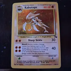 Pokemon Kabutops Holo Card #9/62 - NOT First Edition - Image 1