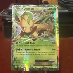 Pokemon TCG Leafeon EX Holo Rare Card 10/83 XY Generations LP - Image 1