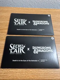 Secret Lair D&D Lot: Death is in the Eyes of the Beholder I & II (Rainbow Foil) - Image 1