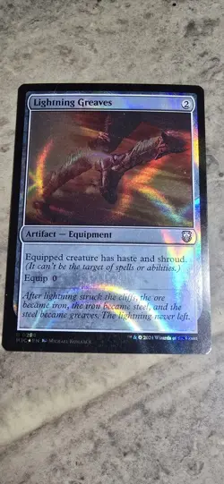 Lightning Greaves (Ripple Foil) Commander: Modern Horizons 3 Foil Uncommon MTG - Image 1