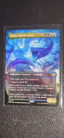 MTG Koma, World-Eater 347 (Borderless) - Foundations FDN NM Magic - Image 1
