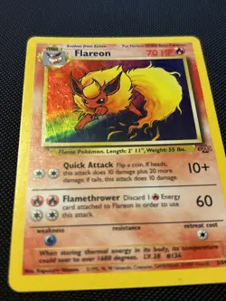 Pokemon TCG Flareon Jungle 3/64 Holo Unlimited Holo Rare - Image 3