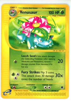 Pokemon TCG Venusaur 067/165 (E-Series) Expedition Base Set Regular Light Play - Image 1
