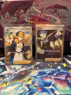 Pokemon Full Art Trainer Lot Cyllene Volo Near Mint - Image 1